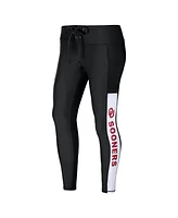 Women's Wear by Erin Andrews Black Oklahoma Sooners Rib Knit Leggings