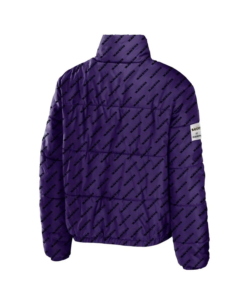 Women's Wear by Erin Andrews Purple Baltimore Ravens Puffer Full-Zip Jacket