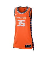 Women's Nike Jonquel Jones Orange Connecticut Sun Explorer Edition Jersey