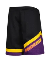 Big Boys Mitchell & Ness Black Phoenix Suns 2001-02 Hardwood Classics Swingman Shorts