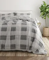 Home Collection 3 Piece Premium Ultra Soft Gingham Comforter Set