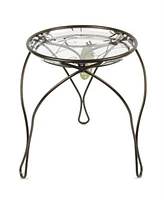 Plastec The Elegance Metal Plant Stand Dark Bronze, 13in H