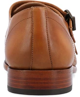 Taft Men's Lucca Embossed Floral Leather Monk Strap Dress Shoes