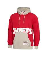 Men's Mitchell & Ness Red Kansas City Chiefs Big Face 5.0 Pullover Hoodie