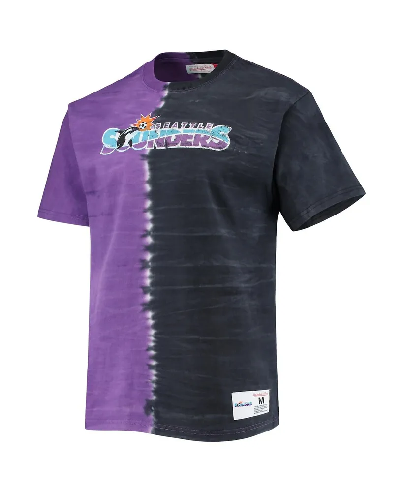 Men's Mitchell & Ness Purple Seattle Sounders Fc Vertical Tie-Dye Top