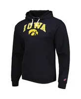 Men's League Collegiate Wear Black Iowa Hawkeyes Arch Essential Fleece Pullover Hoodie