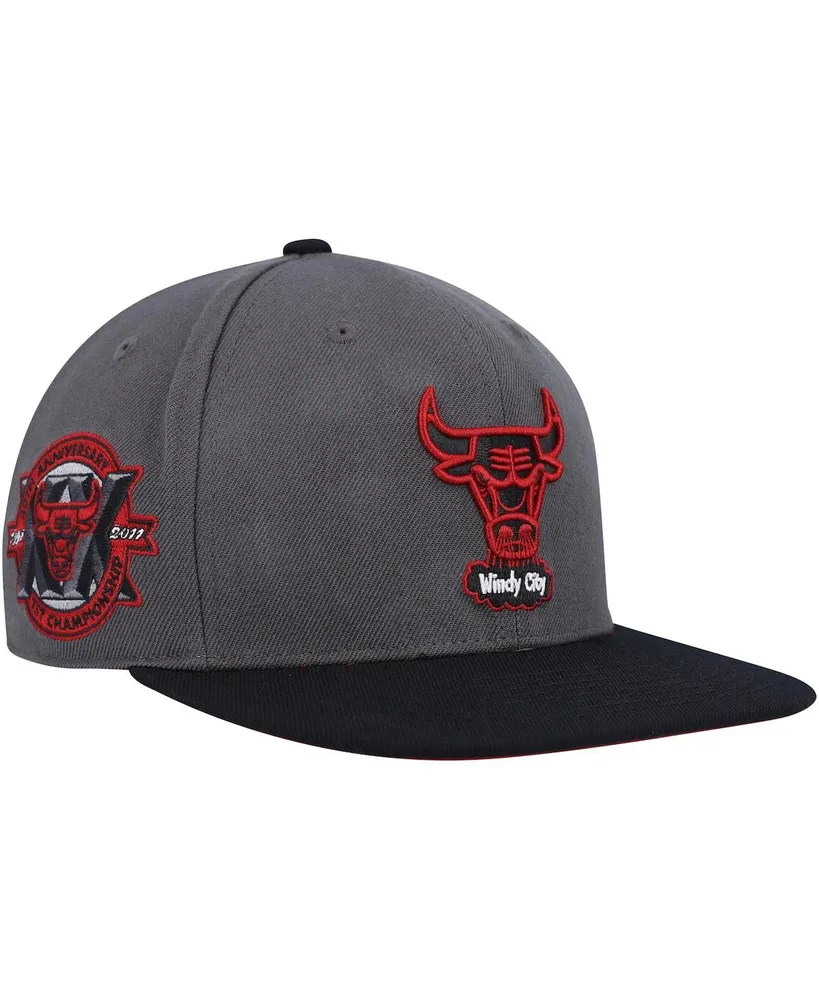 Men's Mitchell & Ness Gray Chicago Bulls Hardwood Classics Born Bred Fitted Hat