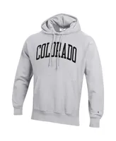 Men's Champion Heathered Gray Colorado Buffaloes Team Arch Reverse Weave Pullover Hoodie