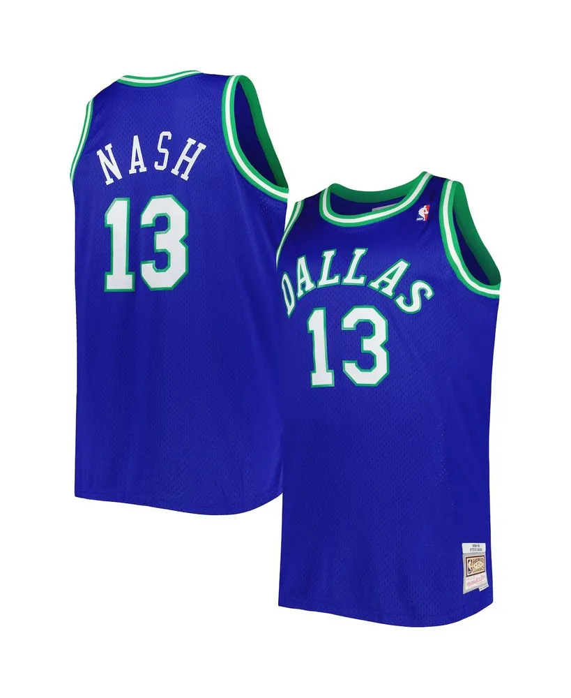 Men's Mitchell & Ness Steve Nash Blue Dallas Mavericks Big and Tall Hardwood Classics 1998-99 Swingman Jersey