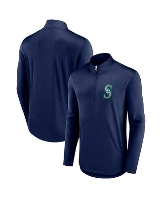 Men's Fanatics Navy Seattle Mariners Tough Minded Quarter-Zip Jacket