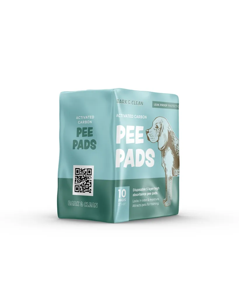 Bark & Clean Traveler's Dog and Puppy Pee Pads, Leak-Proof Design, Heavy Duty Absorbency, 23" x 23