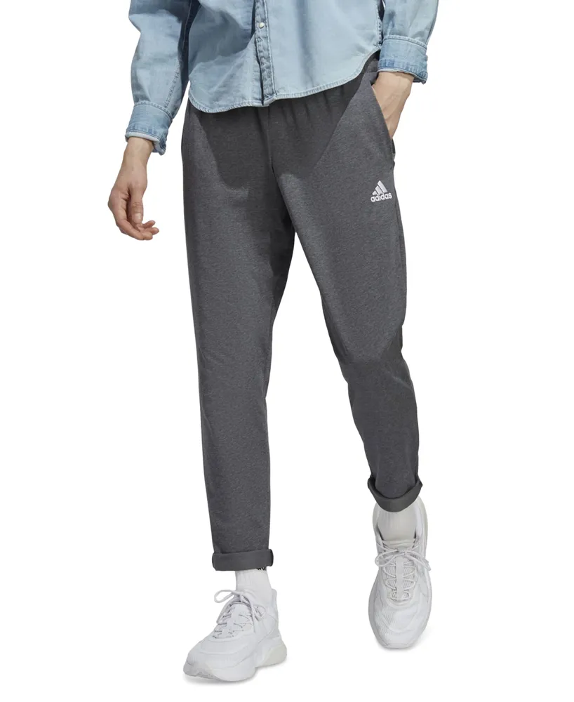 adidas Men's Essentials Performance Single Jersey Tapered Open Hem Jogger Pants