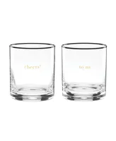 Kate Spade Cheers to Us Double Old Fashioned Glasses Set, 2 Piece