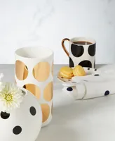 Kate Spade on the Dot Assorted Mugs 2 Piece Set, Service for 2