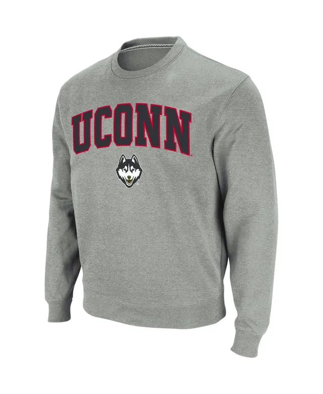 Men's Colosseum Heather Gray Louisville Cardinals Arch & Logo Crew Neck  Sweatshirt