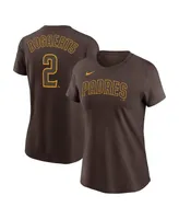 Women's Nike Xander Bogaerts Brown San Diego Padres Name and Number T-shirt