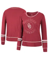 Women's Colosseum Crimson Oklahoma Sooners Heathrow Super Soft Long Sleeve T-shirt