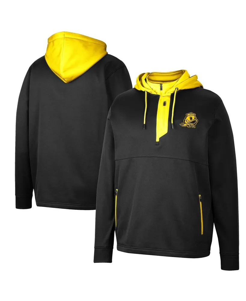 Men's Colosseum Oregon Ducks Luge 3.0 Quarter-Zip Hoodie