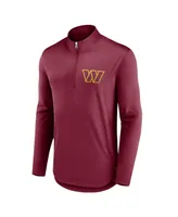 Men's Fanatics Burgundy Washington Commanders Tough Minded Quarter-Zip Top