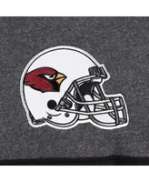 Men's Starter Heather Charcoal, Cardinal Arizona Cardinals Extreme Pullover Hoodie
