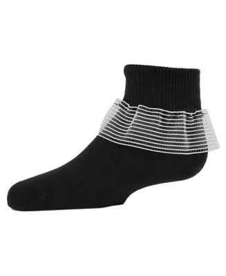 Girl's Far Out Cotton Blend Lade Ruffle Socks