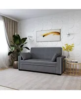 Serta 72.6" W Polyester Augustus Queen Convertible Sofa