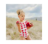 Toddler, Child Girls Juicy Fruit Sustainable Flutter Sleeve Swimsuit