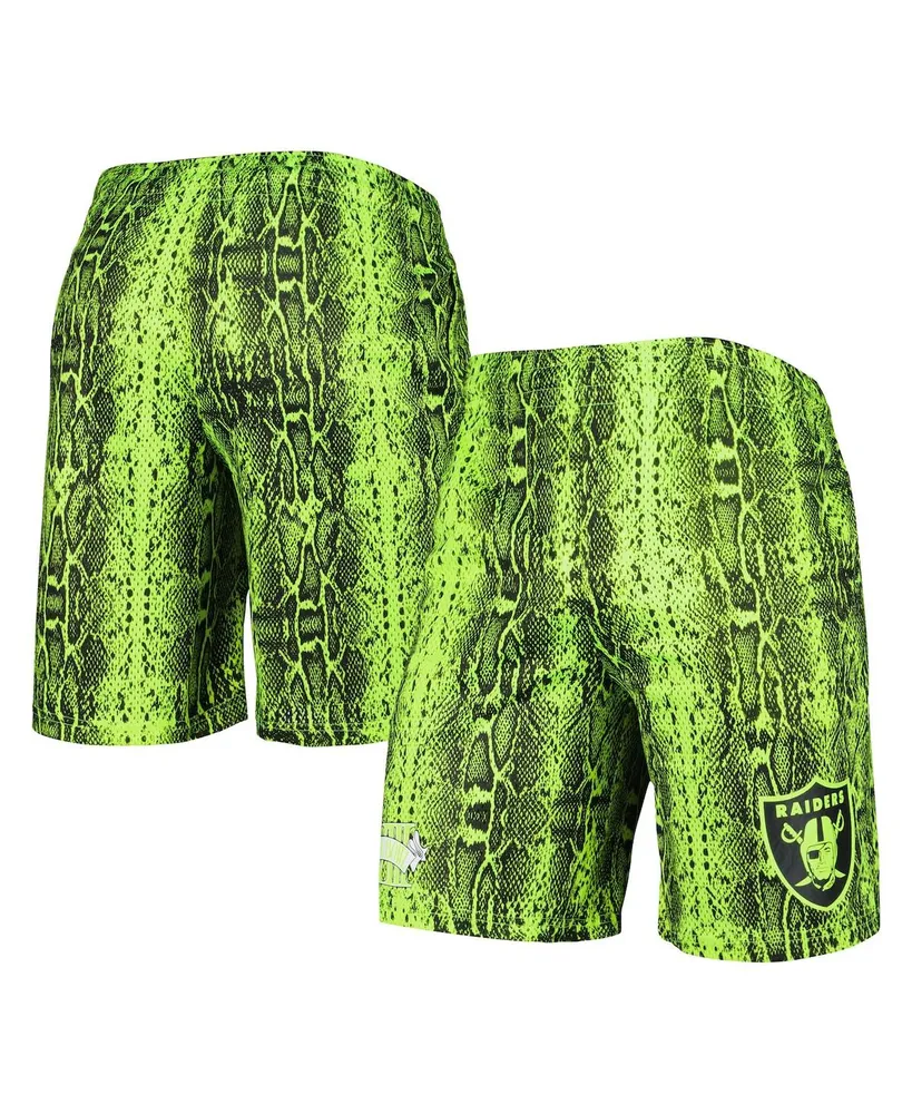 Men's New Era Neon Green Las Vegas Raiders Summer Pop Shorts