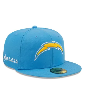 Men's New Era X Alpha Industries Powder Blue Los Angeles Chargers 59Fifty Fitted Hat