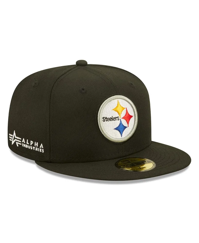 Men's New Era X Alpha Industries Black Pittsburgh Steelers 59Fifty Fitted Hat