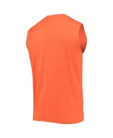 Men's New Era Orange Chicago Bears Brushed Sleeveless Tank Top