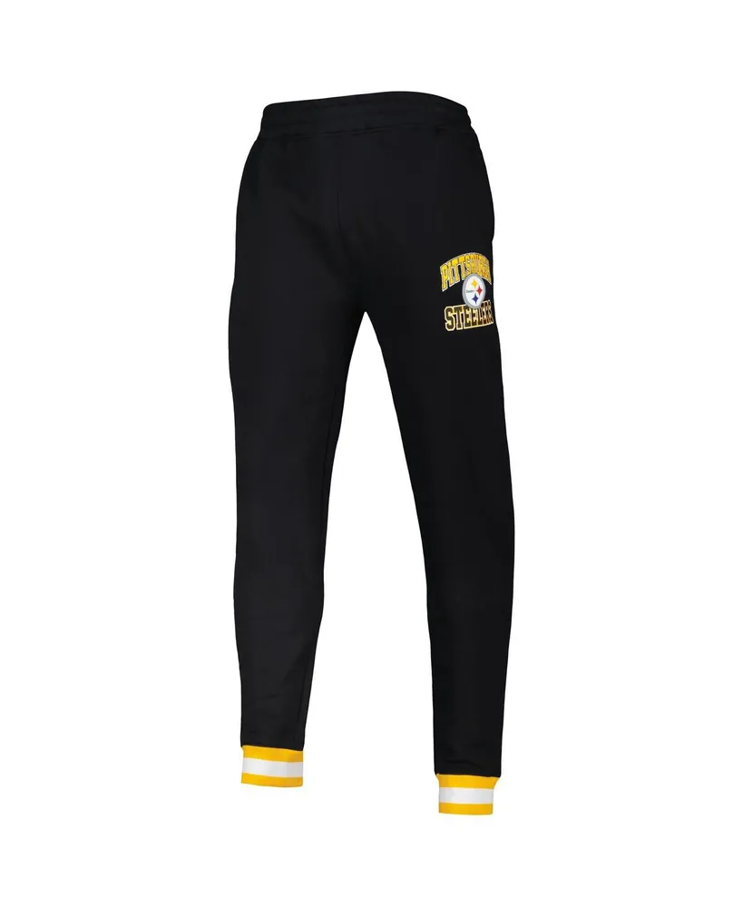 Men's Starter Black Pittsburgh Steelers Blitz Fleece Jogger Pants