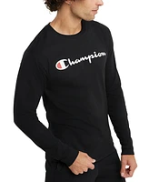 Champion Men's Script-Logo Long Sleeve Tshirt