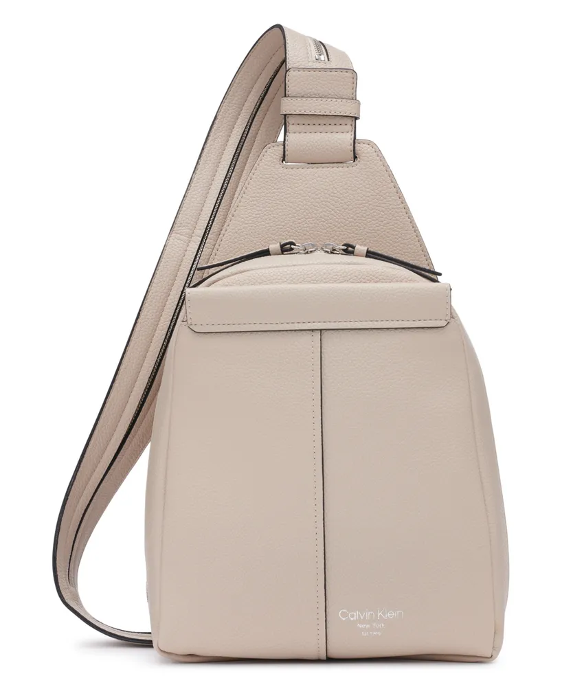 Calvin Klein Millie Convertible Leather Sling Bag, Backpack