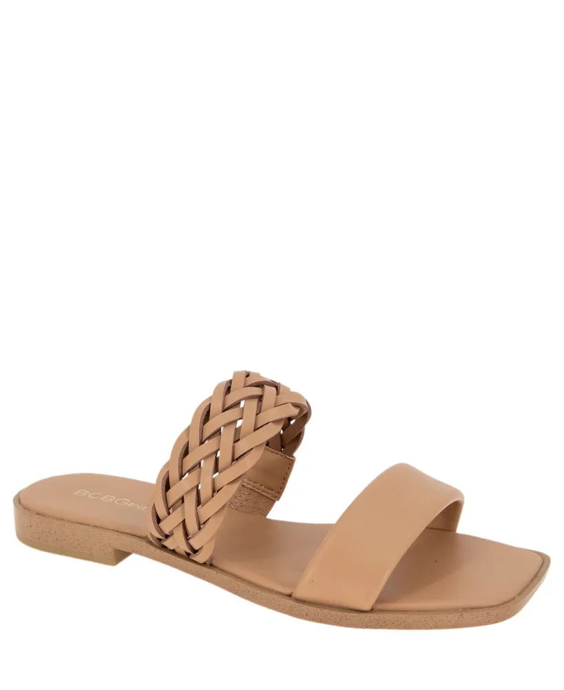 BCBGeneration Women's Lereda Square Toe Flat Sandal