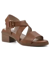 Cliffs by White Mountain Women's Cordovan Stacked Heel Strappy Dress Sandals