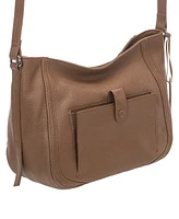 Mancini Women's Pebbled Sophia Crossbody Handbag