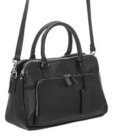 Mancini Women's Pebbled Jennifer Satchel Bag