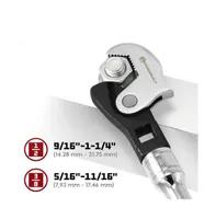 2 Piece Spring-Loaded Adjustable Crowfoot Wrench Set
