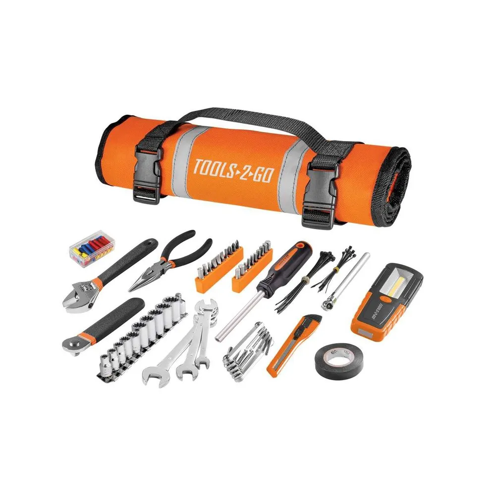 Tools2Go 83 Piece Tool Set with Roll-Up Pouch for Automotive and Home Repair