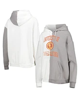 Women's Gameday Couture Gray, White Usc Trojans Split Pullover Hoodie