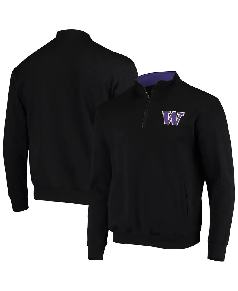 Men's Colosseum Black Washington Huskies Tortugas Logo Quarter-Zip Jacket