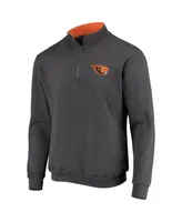 Men's Colosseum Charcoal Oregon State Beavers Tortugas Logo Quarter-Zip Jacket