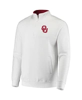 Men's Colosseum White Oklahoma Sooners Tortugas Logo Quarter-Zip Jacket