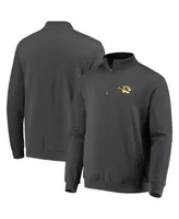 Men's Colosseum Charcoal Missouri Tigers Tortugas Logo Quarter-Zip Jacket