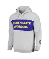 Men's Fanatics Heather Gray Golden State Warriors Wordmark French Terry Pullover Hoodie