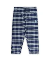 Men's Deep Sea Blue, Gray Seattle Kraken Big and Tall T-shirt Pajama Pants Sleep Set