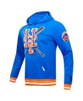 Men's Pro Standard Royal New York Mets Mash Up Logo Pullover Hoodie