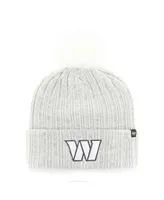 Women's '47 Brand Gray Washington Commanders Koda Cuffed Knit Hat with Pom