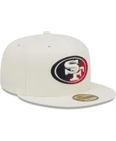 Men's New Era Cream San Francisco 49ers Chrome Color Dim 59FIFTY Fitted Hat